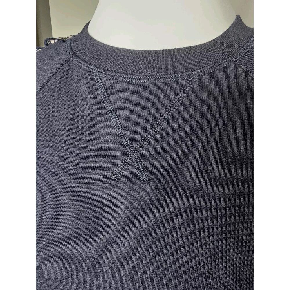 Boden Navy Women’s Sweatshirt Ruffle Sleeves Floral Design - Size 6 - Picture 4 of 13